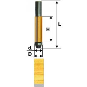 Фреза кромочная прямая ф12,7х25 мм, хвостовик 8 мм, ЭНКОР, 10523